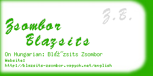 zsombor blazsits business card